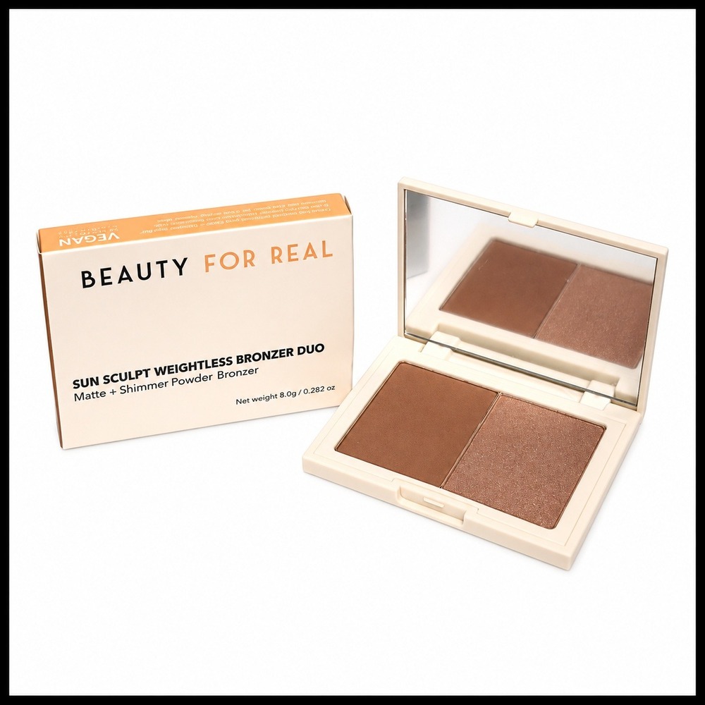 Beauty For Real Sun Sculpt Weightless Bronzer Duo Here Comes The Sun Matte